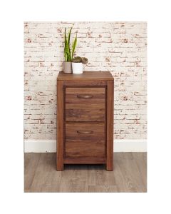 Mayan Wooden 2 Drawers Filing Cabinet In Walnut