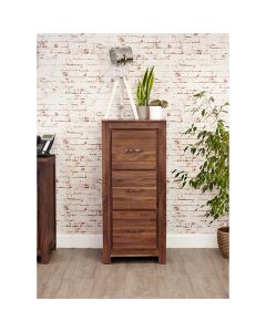 Mayan Wooden 3 Drawers Filing Cabinet In Walnut