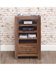 Mayan Wooden Entertainment Ancillaries Storage Unit In Walnut