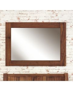 Mayan Wooden Medium Wall Mirror In Walnut