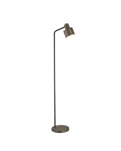 Mayfield Metal Task Floor Lamp In Dark Bronze And Matt Black