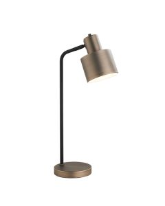 Mayfield Metal Task Table Lamp In Dark Bronze And Matt Black