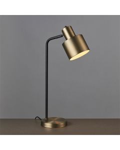 Mayfield Task Table Lamp In Matt Antique Brass And Matt Black