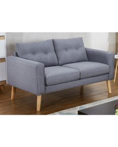 Megan Fabric 2 Seater Sofa In Grey