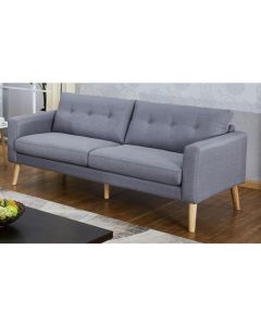 Megan Fabric 3 Seater Sofa In Grey