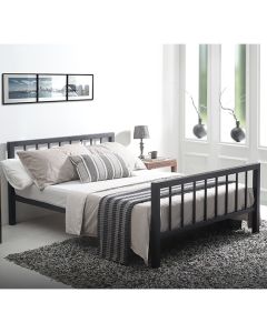 Metro Metal King Size Bed In Black