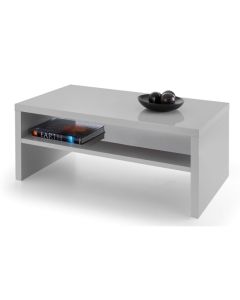 Metro Wooden Coffee Table In Grey High Gloss