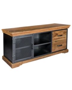 Metropolis Wooden 1 Door And 2 Drawers TV Stand In Acacia