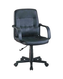 Mia Bonded Leather Office Chair In Black