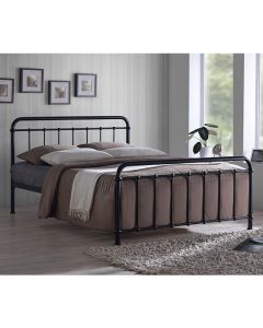 Miami Metal Double Bed In Black