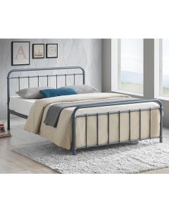 Miami Metal Double Bed In Grey