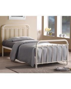 Miami Metal Single Bed In Ivory