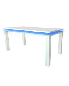 Milano LED Wooden Dining Table In White High Gloss