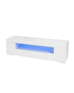 Milano Wooden TV Stand In White High Gloss