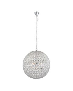 Miley Clear Crystal 4 Lights Ceiling Pendant Light In Chrome