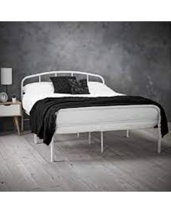 Milton Metal Double Bed In White