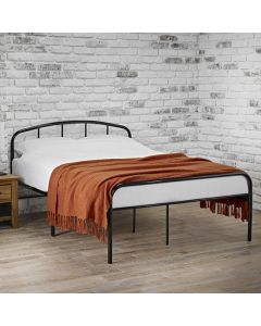Milton Metal Small Double Bed In Black