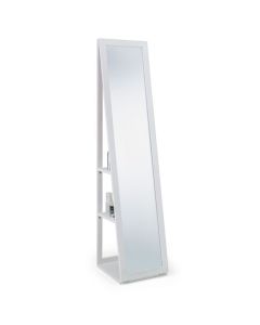 Fresco Storage Dressing Cheval Mirror In White