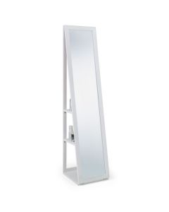 Fresco Storage Dressing Cheval Mirror In White