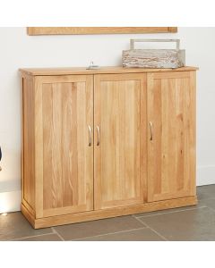 Mobel Extra Large Wooden Shoe Storage Cabinet In Oak