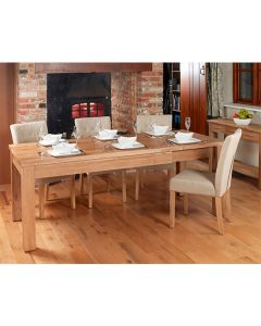 Mobel Hidden Extending Wooden Dining Table In Oak