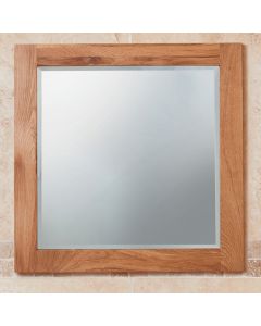 Mobel Large Bathroom Mirror In Oak Wooden Frame