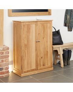 Mobel Large Wooden Shoe Storage Cabinet In Oak