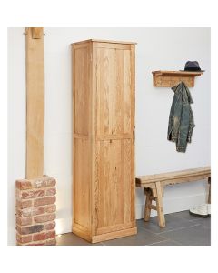 Mobel Tall Wooden Shoe Storage Cabinet In Oak