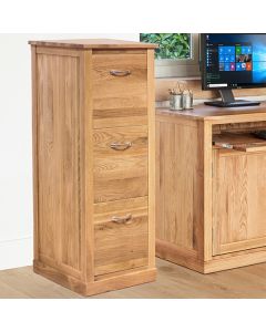 Mobel Wooden 3 Drawers Filing Cabinet In Oak