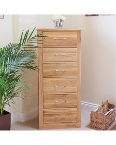 Mobel Wooden 6 Drawers Chest Of Drawers In Oak