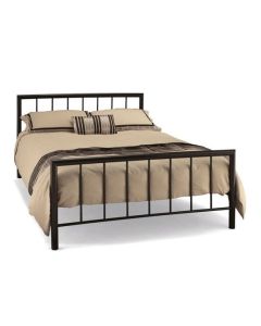 Modena Metal King Size Bed In Black