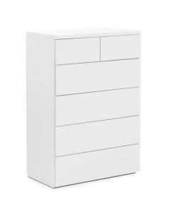 Monaco Chest Of Drawers In White High Gloss With 6 Drawers