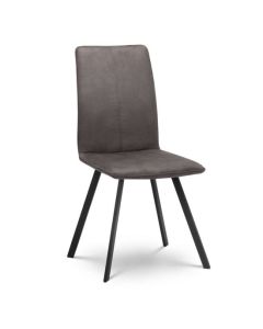 Monroe Fabric Upholstered Dining Chair In Charcoal