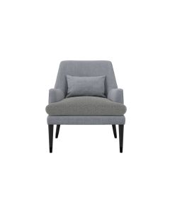 Montana Linen Blend Fabric Armchair In Soft Grey