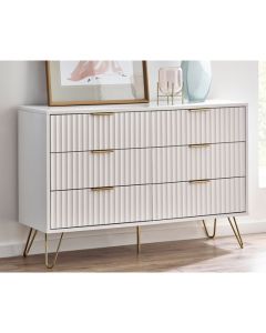 Murano Wooden Chest Of 6 Drawers In Matt White