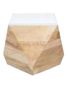 Alfie Solid Mango Wood Side Table In Oak