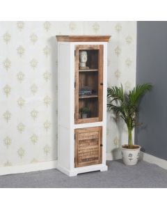 Alfie Wood Display Cabinet With 1 Doors 3 Shelves In Oak