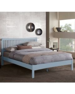Mya Wooden Double Bed In Grey
