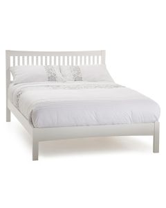 Mya Wooden Double Bed In Opal White