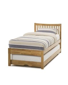 Mya Wooden Single Bed With Guest Bed In Honey Oak