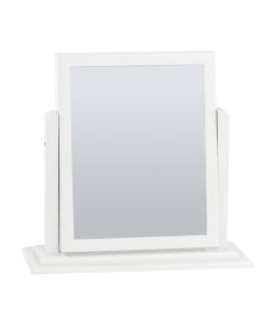 Nairn Single Dressing Mirror In White Wooden Frame