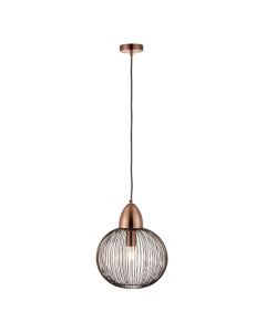 Nicola Round Ceiling Pendant Light In Antique Copper