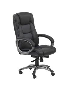 Northland High Back Soft Feel Leather Executive Office Chair In Black