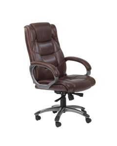 Northland High Back Soft Feel Leather Executive Office Chair In Brown