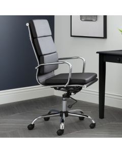 Norton Faux Leather Home And Office Chair In Black