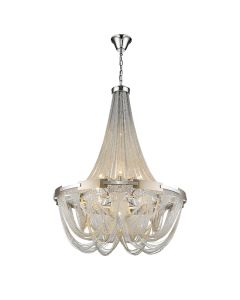 Notting Hill 10 Bulbs Statement Ceiling Light In Silver