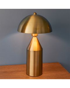 Nova Table Lamp In Antique Brass And Gloss White