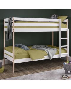 Nova Wooden Bunk Bed In White And Pine