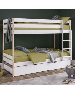 Nova Wooden Bunk Bed With Underbed In White