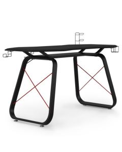 Oblivion Carbon Fibre Effect Gaming Desk In Black And Red